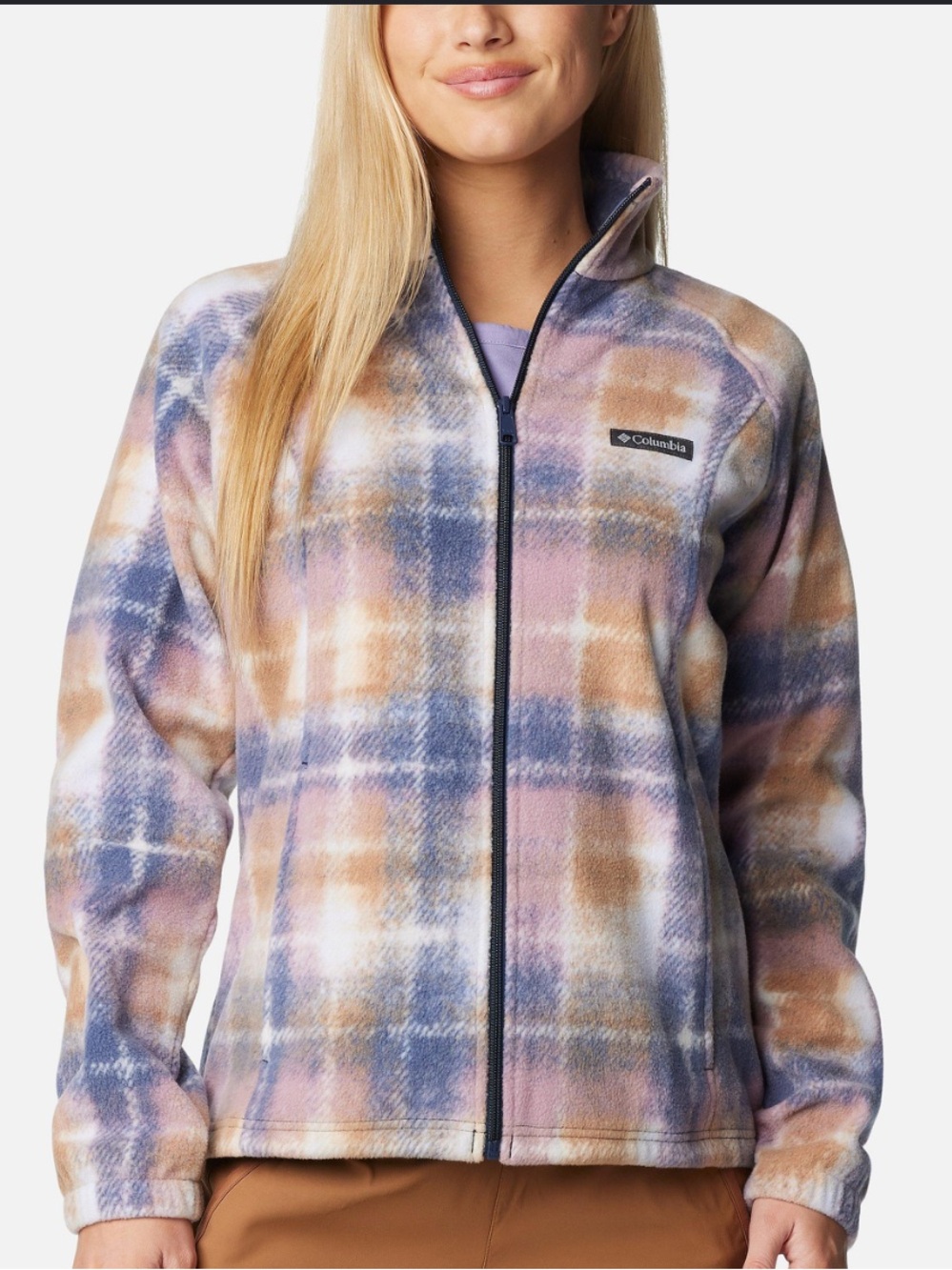 Columbia Benton Springs Plaid Fleece Full Zip Jacket